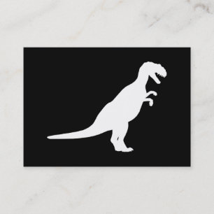 Cartão De Visita Dinossauro Branco