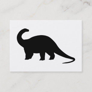Cartão De Visita Dinossauro preto