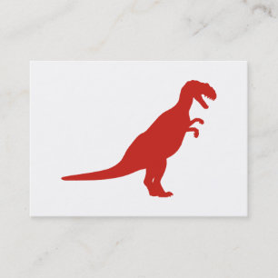 Cartão De Visita Dinossauro Vermelho