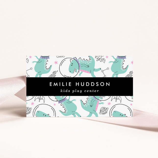 Cartão De Visita Dinossauros Espaciais, Kids Play Center, Centro de (Criador carregado)