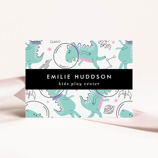 Cartão De Visita Dinossauros Espaciais, Kids Play Center, Centro de (Criador carregado)