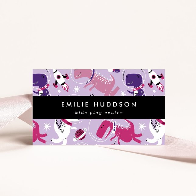 Cartão De Visita Dinossauros Espaciais, Kids Play Center, Centro de (Criador carregado)