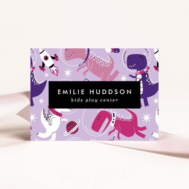 Cartão De Visita Dinossauros Espaciais, Kids Play Center, Centro de (Criador carregado)