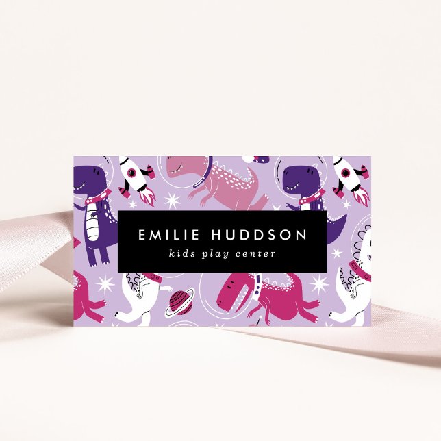 Cartão De Visita Dinossauros Espaciais, Kids Play Center, Centro de (Criador carregado)