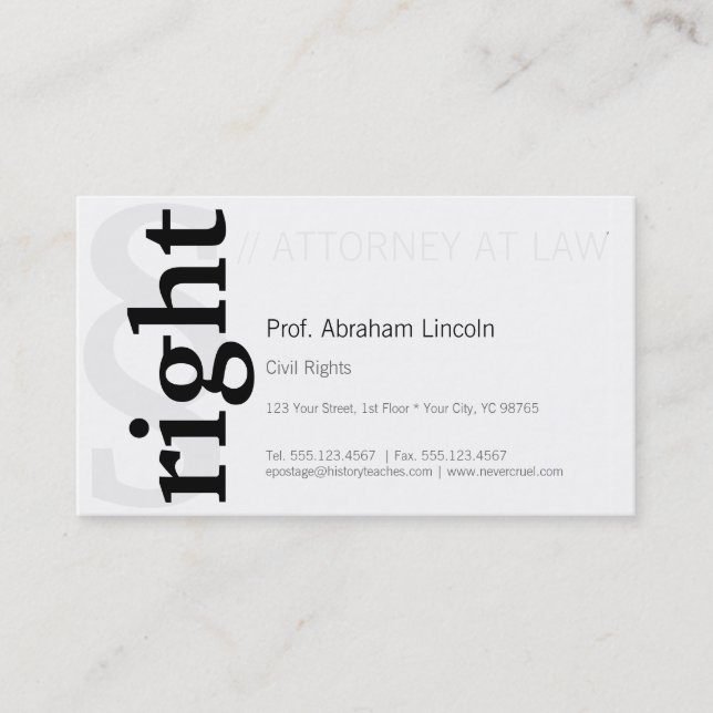 Cartão De Visita Direita! (Frente)