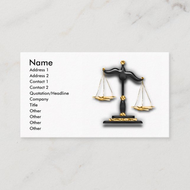 Cartão De Visita Direito - Jurídico (Frente)