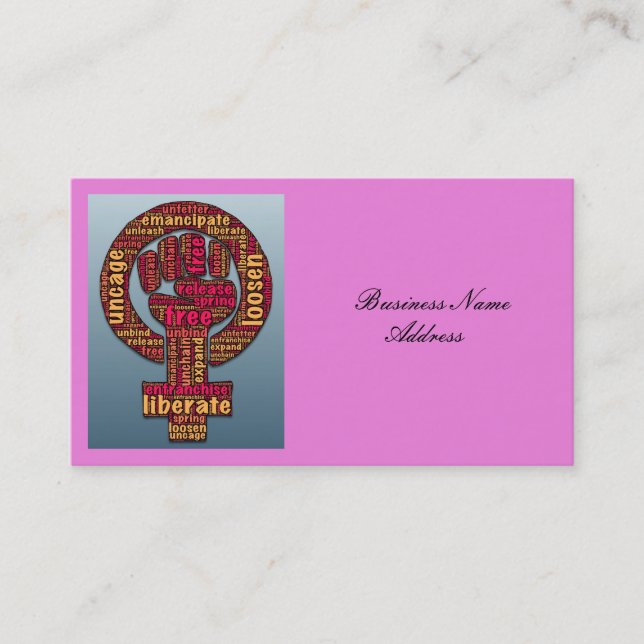 Cartão De Visita direitos das mulheres LGBTQIA Thunder_Cove (Frente)