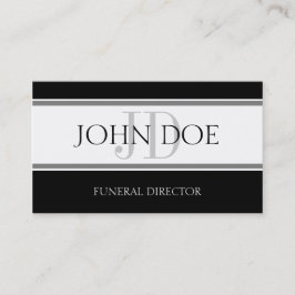 Cartão De Visita Diretor Funeral Stripe W/W