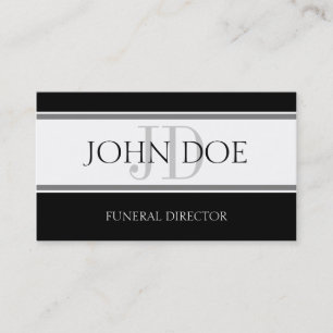 Cartão De Visita Diretor Funeral Stripe W/W