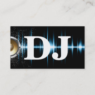 Cartão De Visita Disco-jóquei legal das ondas sadias do DJ