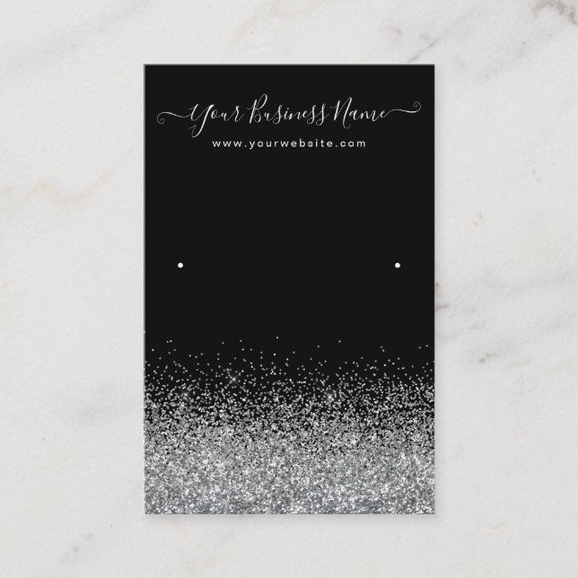 Cartão De Visita Display Earring Black Color (Frente)