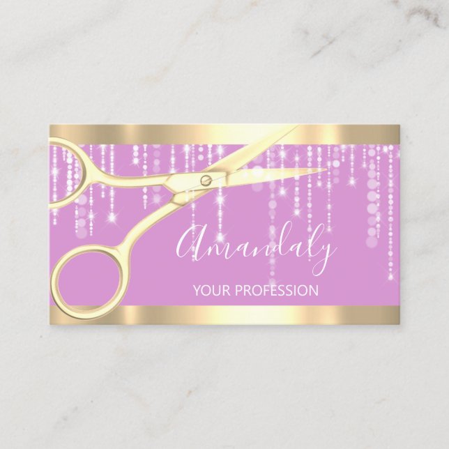 Cartão De Visita Dissipador de Tesoura Moderno do Cabeleireiro (Frente)