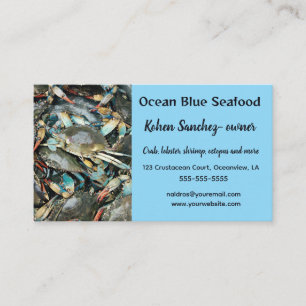 Cartão De Visita Distribuidor de frutos do mar com foto editável