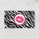 Cartão De Visita Distribuidor de Lipstick Zebra, Cinza Rosa, (Verso)