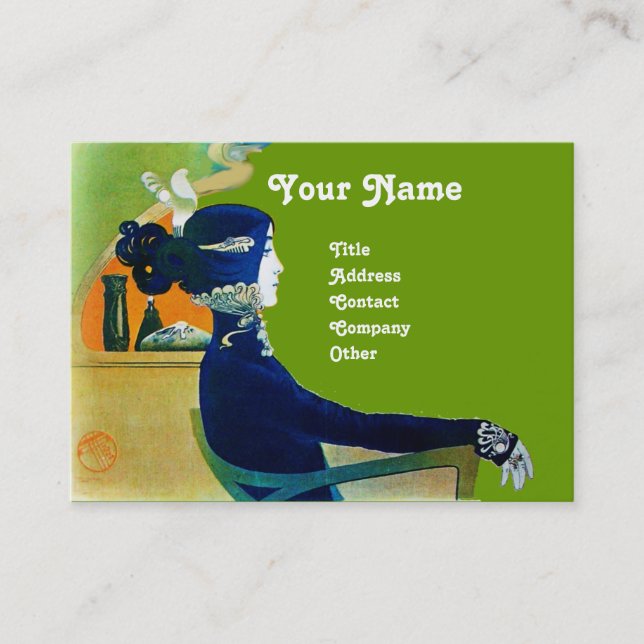 Cartão De Visita DIVA EM AZUL MONOGRAM Beauty Salon ,Makeup Artist (Frente)