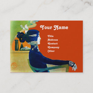 Cartão De Visita DIVA EM AZUL MONOGRAM Beauty Salon ,Makeup Artist