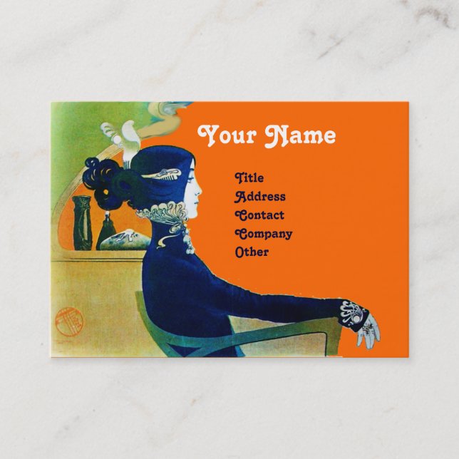 Cartão De Visita DIVA EM AZUL MONOGRAM Beauty Salon ,Makeup Artist (Frente)