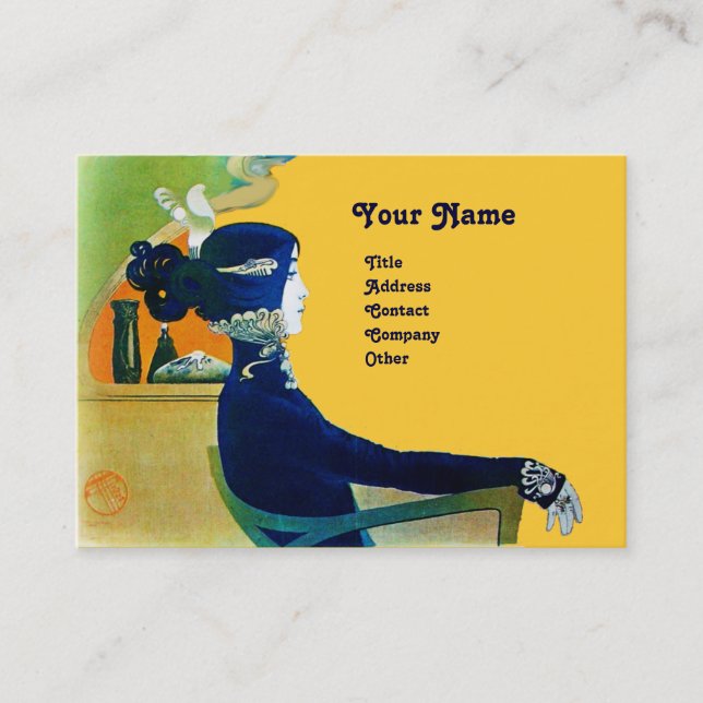 Cartão De Visita DIVA EM AZUL MONOGRAM Beauty Salon ,Makeup Artist (Frente)