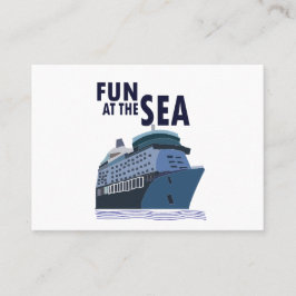 Cartão De Visita Diversão No Navio De Cruzeiro Marítimo