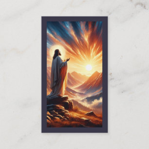 Cartão De Visita Divino Sunset: Inspiração de Oração do Senhor