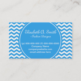 Cartão De Visita divisa,clássico, branco brilhante e azul