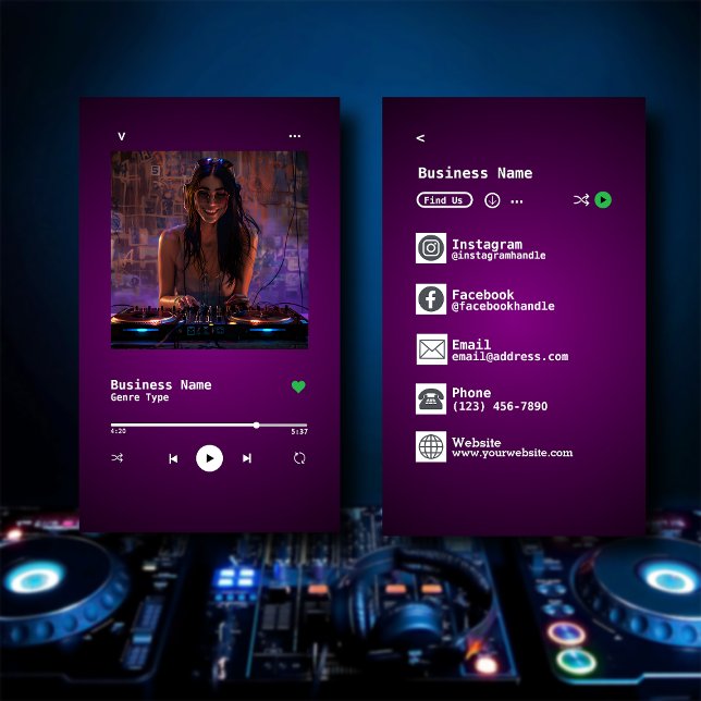 CARTÃO DE VISITA DJ (Criador carregado)