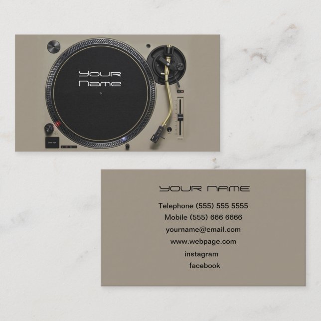 Cartão De Visita DJ  Business Card (Frente/Verso)