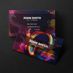 Cartão De Visita DJ Criativo Compositor de Músicas DJs Karaokê