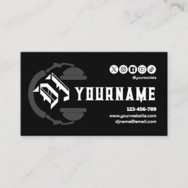 Cartão De Visita DJ Deejay Disc Jockey Business Card