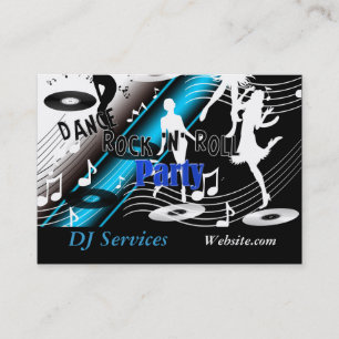Cartão de Visita DJ Disc Jockey Música de Dança Fe