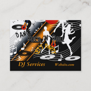 Cartão de Visita DJ Disc Jockey Música de Dança Fe