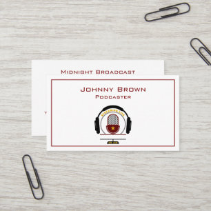 Cartão de Visita DJ Disc Jockey Podcaster