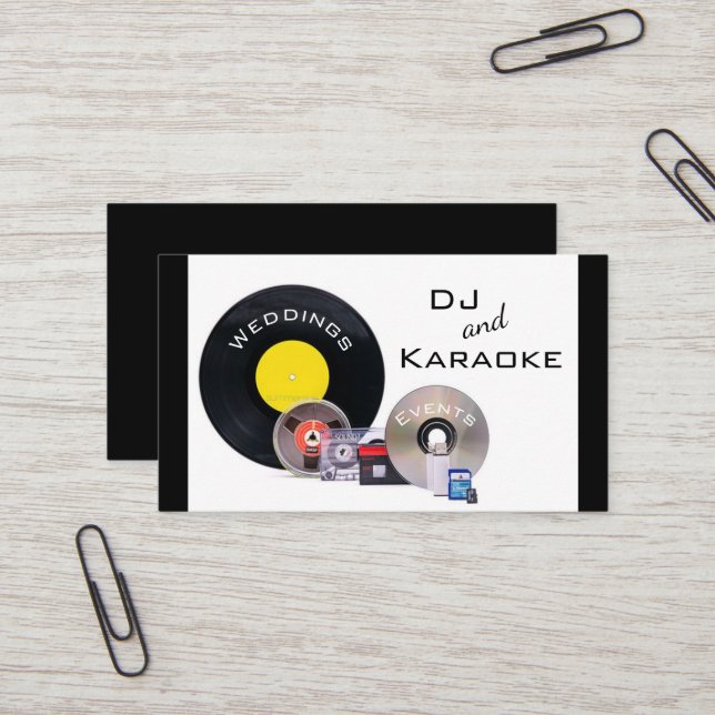 Cartão De Visita "DJ e Karaoke"  (Frente/Verso In Situ)