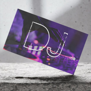Cartão De Visita DJ Music Party Turntable Modern