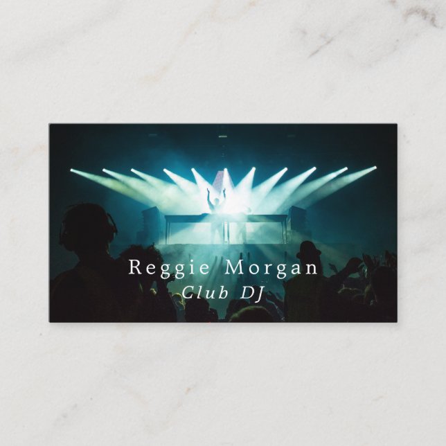 Cartão De Visita DJ no Palco, DJ profissional (Frente)