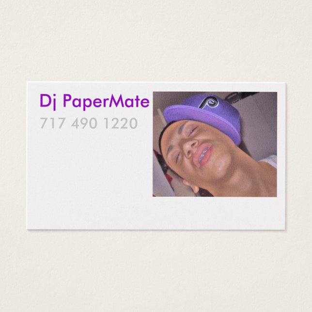 Cartão de visita Dj PaperMate (Frente)
