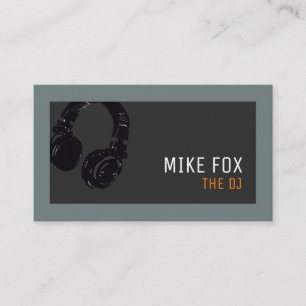 cartão de visita DJ profissional de música com fon