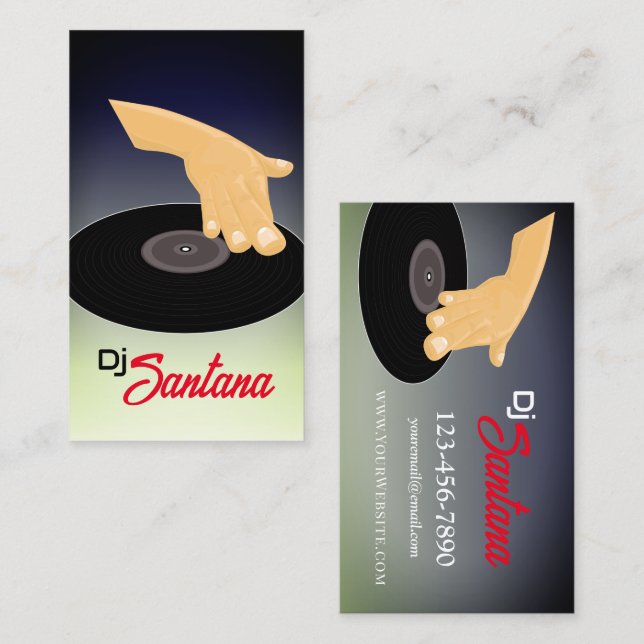 Cartão De Visita Dj Scratch (Frente/Verso)