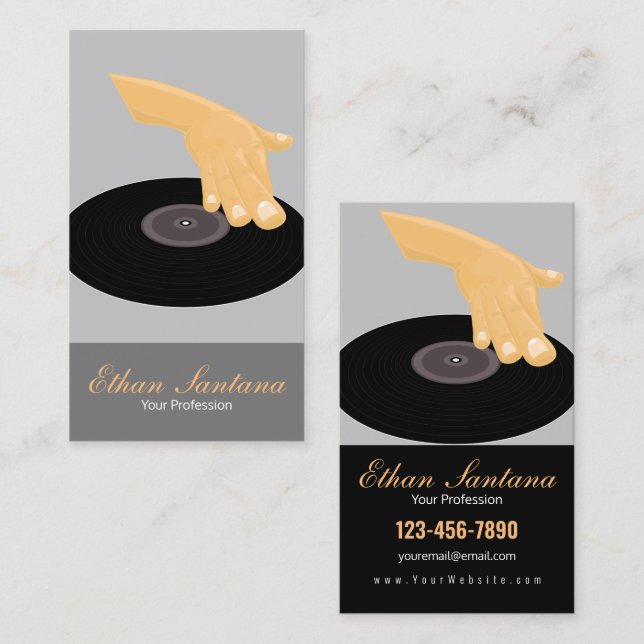 Cartão De Visita Dj Scratch (Frente/Verso)