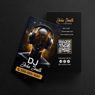 Cartão De Visita DJs Negros Karaoke DJs Cantor Produtor de Música V