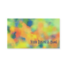 Cartão de visita do abstrato do verde alaranjado,