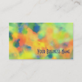 Cartão de visita do abstrato do verde alaranjado,