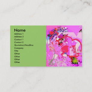 Cartão de visita do amor do pop