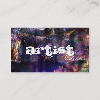 Cartão de visita do artista abstrato do Grunge -