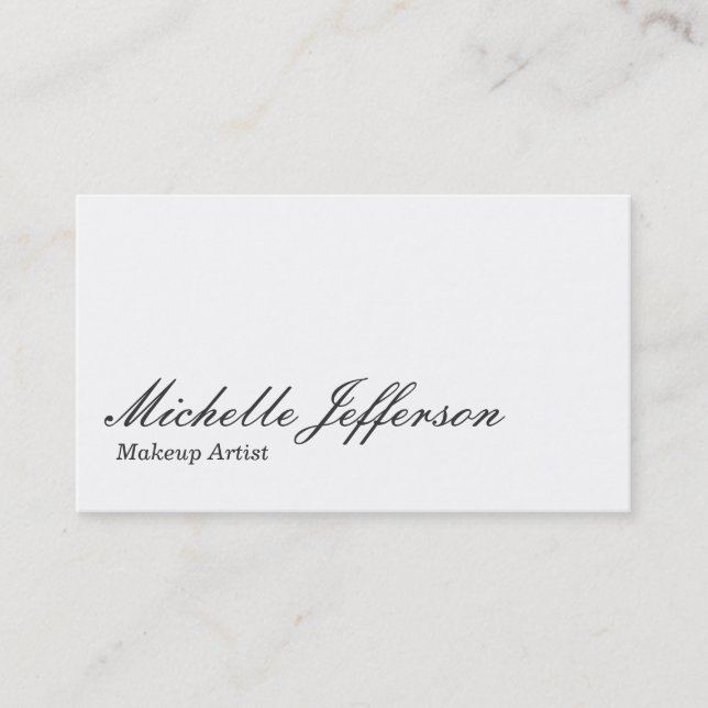 Cartão de visita do Artista de Makeup de Script Pr (Frente)