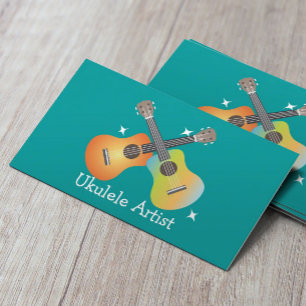 Cartão de visita do artista do Ukulele de Ukes do