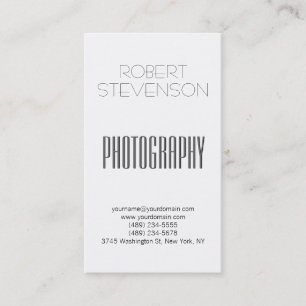 Cartão de visita do artista fotográfico branco de 