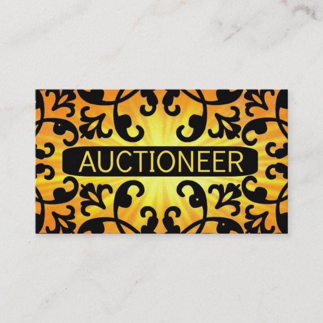 Cartão de visita do Autioner Sunshine Damask (Frente)