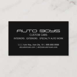 Cartão de visita do automóvel do passo