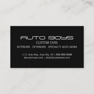 Cartão de visita do automóvel do passo